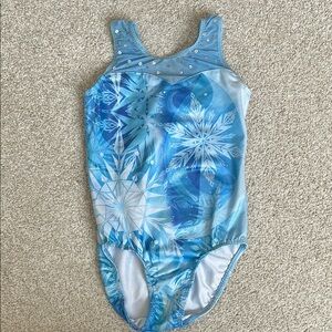 Blue Snowflake Gymnastics Leotard